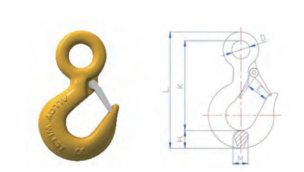FE Clevis Grab Hook With Pear Link Elektrikli Tekne Ventili Kemer Kırma Yükü 7350 Kg Siyah Sink Kaplama