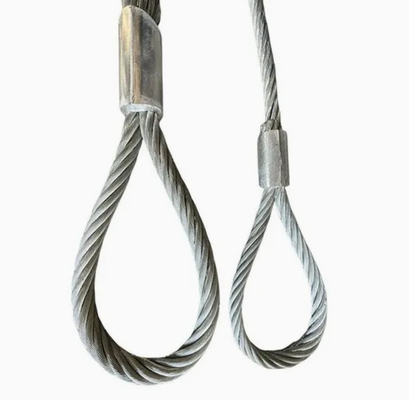 Yüksek Kapasiteli Ahşap Tekerlekli Tel İpi Sling 2mm-28mm çapında Galvanize
