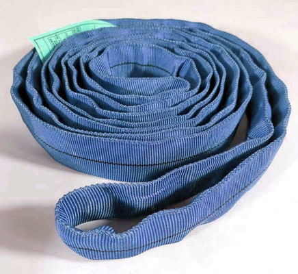 Yüksek Dayanıklılık Mavi Poliester Webbing Sling 240mm Genişlik