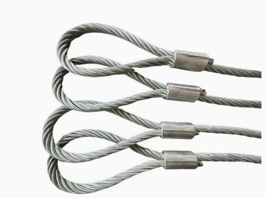 Yüksek Kapasiteli Ahşap Tekerlekli Tel İpi Sling 2mm-28mm çapında Galvanize